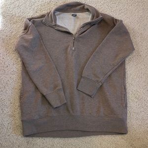 Tan aerie half zip sweatshirt